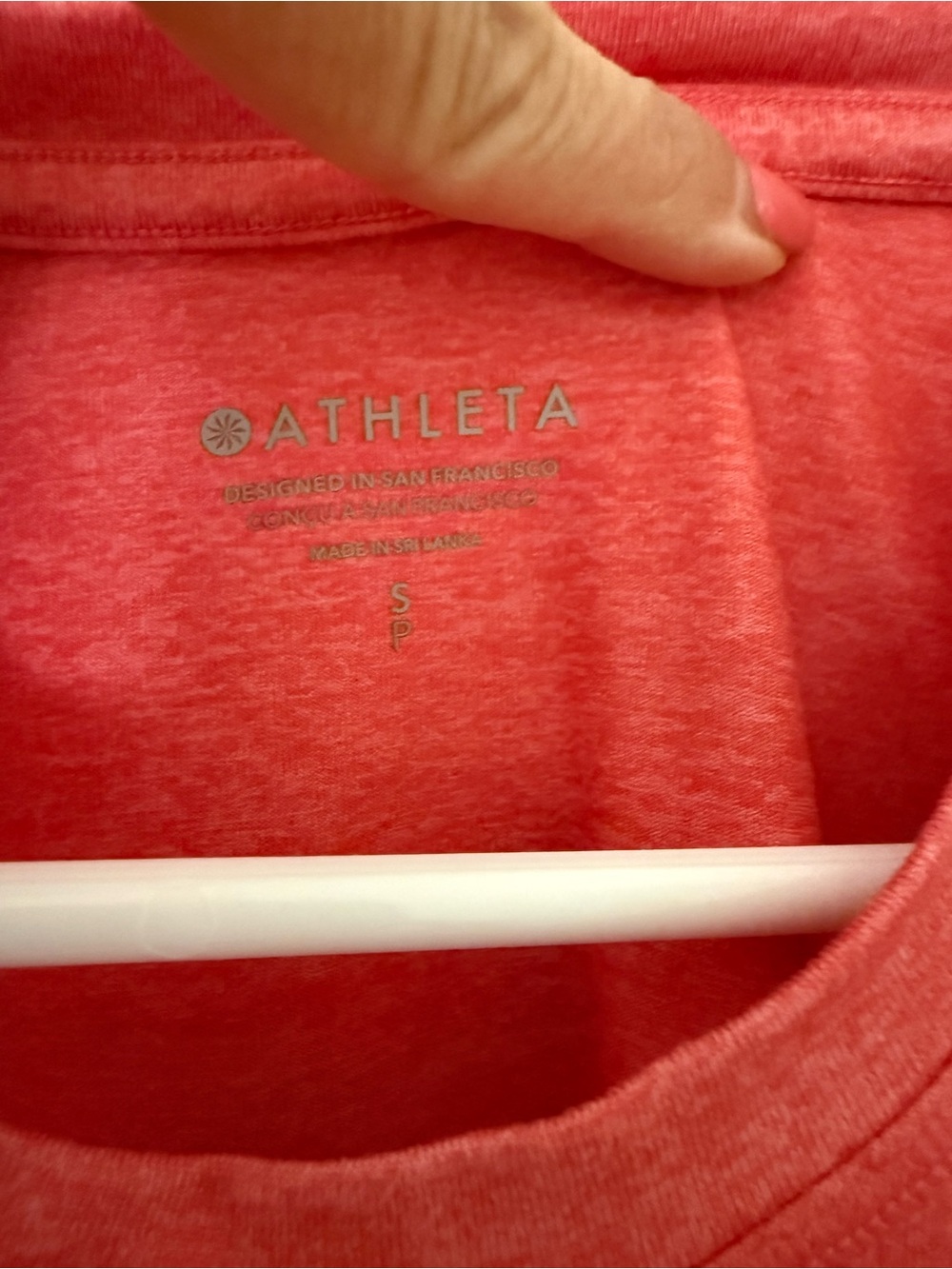 Athleta Coral Heather Short-Sleeve Athletic Tee